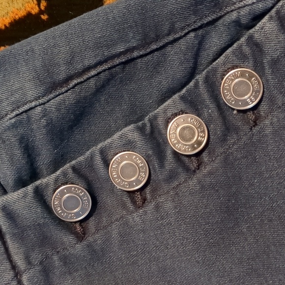 Gap Side Button High Rise Universal Legging Dark Wash 4/27 Short - Picture 6 of 13